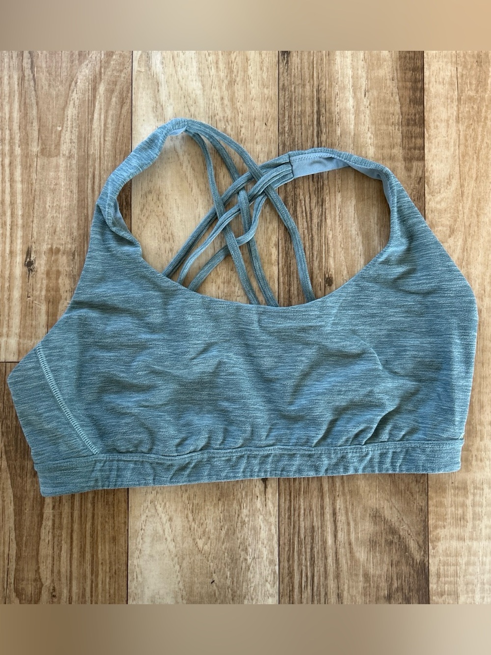 Victoria's Secret Heathered Sage/Gray Strappy Sports Bra size L